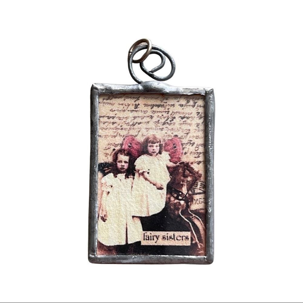 Vintage Handcrafted Sisters Pendant/Charm